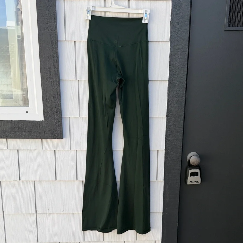 OFFLINE By Aerie Real Me High Waisted Crossover Flare Legging - Mystical Green - Picture 5 of 6